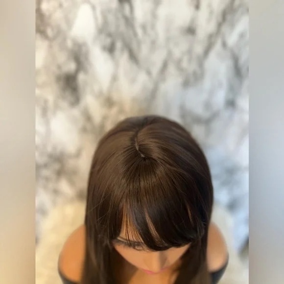 NEW WOMEN WIGS - layered Brown balayage straight wig - Picture 6 of 10